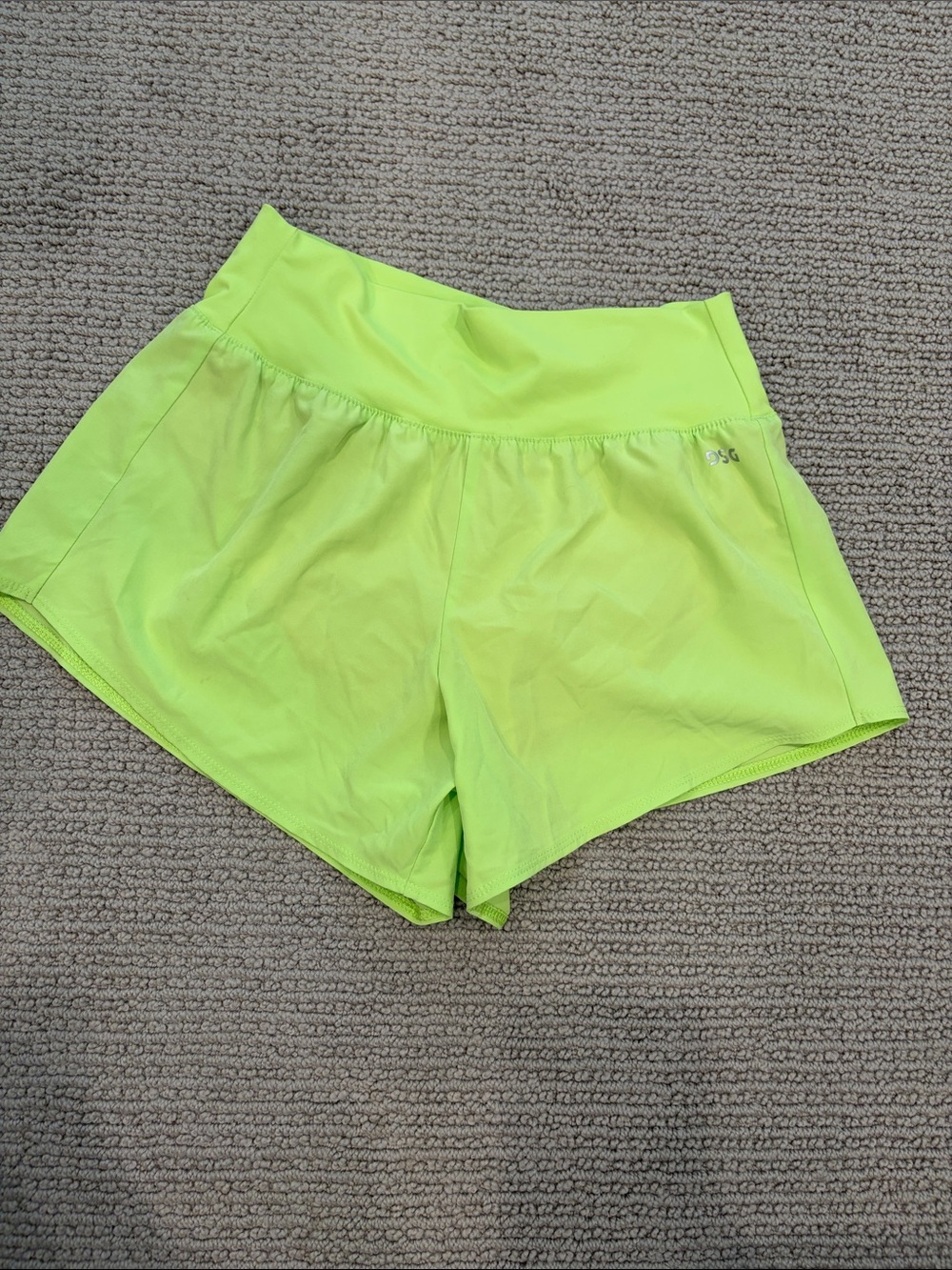 DSG Neon Lime Girls' Athletic Shorts